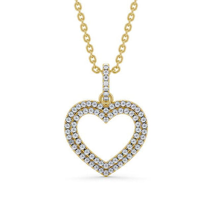 The Rose Pendant — Lab Diamond Heart Necklace 0.50ct