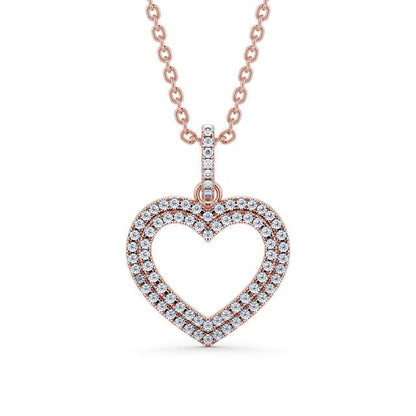 The Rose Pendant — Lab Diamond Heart Necklace 0.50ct