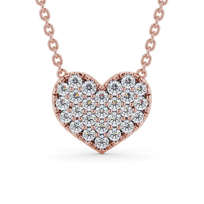 The Rose Pendant — Lab Diamond Heart Necklace 0.55ct