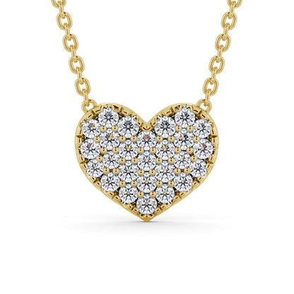 The Rose Pendant — Lab Diamond Heart Necklace 0.55ct