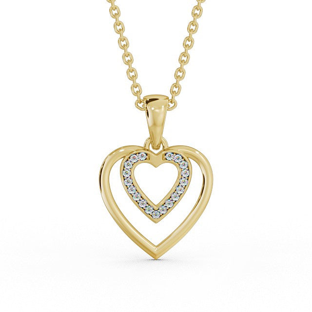 The Rose Pendant — Lab Diamond Heart Necklace 0.15ct