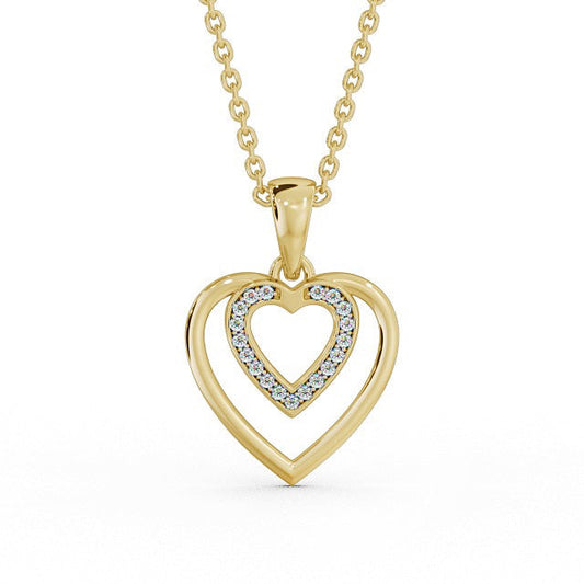 The Rose Pendant — Lab Diamond Heart Necklace 0.15ct