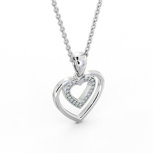 The Rose Pendant — Lab Diamond Heart Necklace 0.15ct