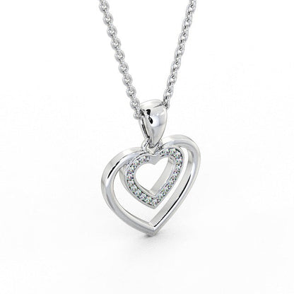 The Rose Pendant — Lab Diamond Heart Necklace 0.15ct
