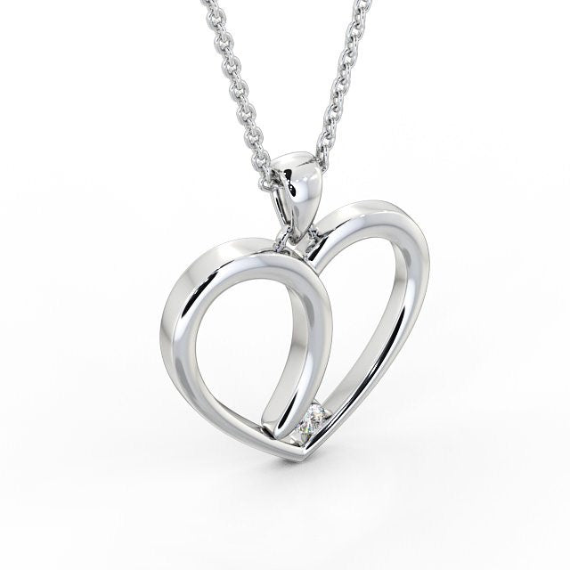 The Rose Pendant — Lab Diamond Heart Necklace 0.08ct