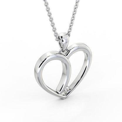 The Rose Pendant — Lab Diamond Heart Necklace 0.08ct
