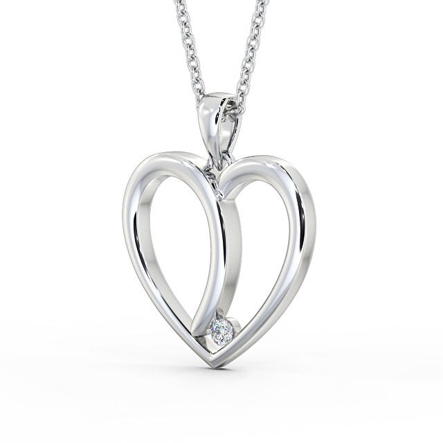 The Rose Pendant — Lab Diamond Heart Necklace 0.08ct