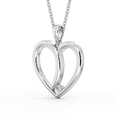 The Rose Pendant — Lab Diamond Heart Necklace 0.08ct