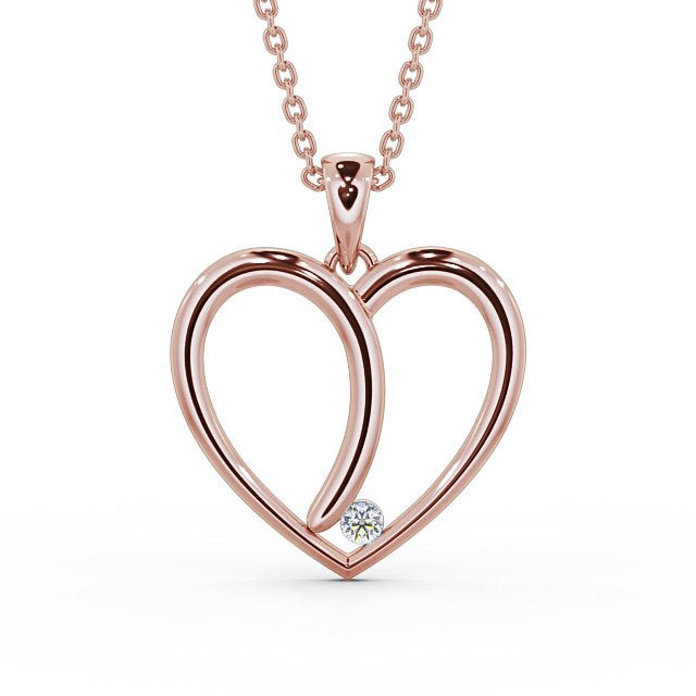 The Rose Pendant — Lab Diamond Heart Necklace 0.08ct