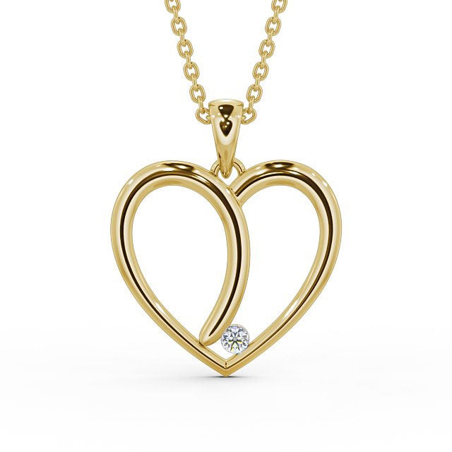 The Rose Pendant — Lab Diamond Heart Necklace 0.08ct