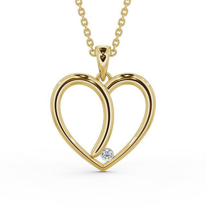 The Rose Pendant — Lab Diamond Heart Necklace 0.08ct