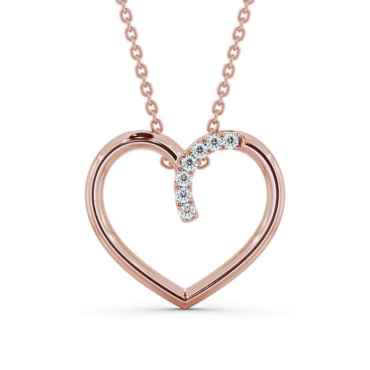 The Rose Pendant — Lab Diamond Heart Necklace 0.20ct