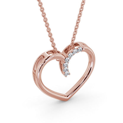 The Rose Pendant — Lab Diamond Heart Necklace 0.20ct