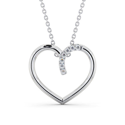 The Rose Pendant — Lab Diamond Heart Necklace 0.20ct