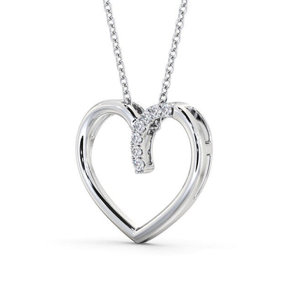 The Rose Pendant — Lab Diamond Heart Necklace 0.20ct