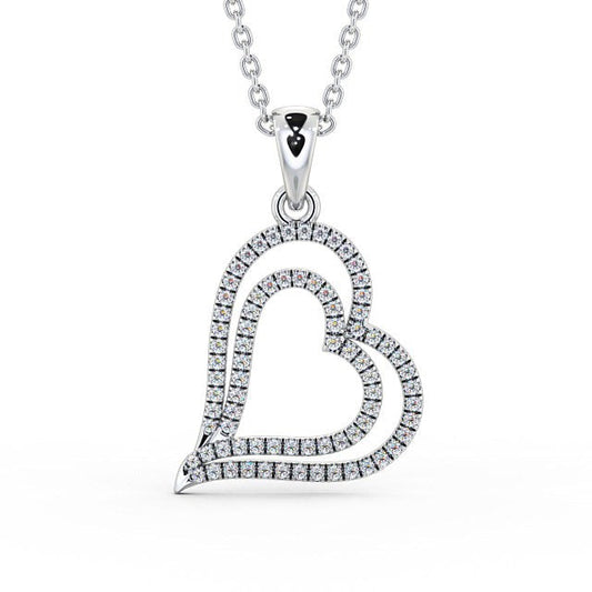 The Rose Pendant — Lab Diamond Heart Necklace 0.60ct