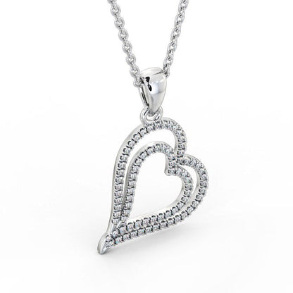 The Rose Pendant — Lab Diamond Heart Necklace 0.60ct