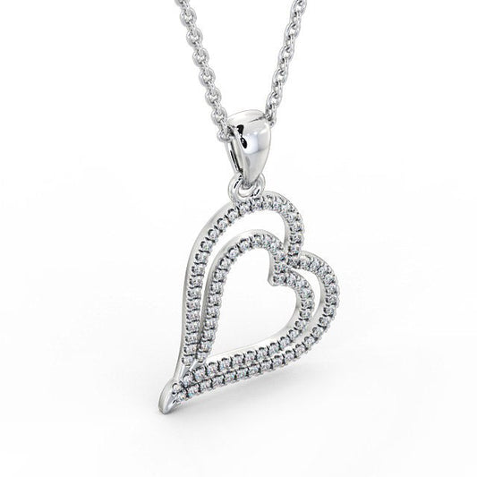 The Rose Pendant — Lab Diamond Heart Necklace 0.60ct