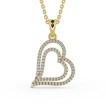 The Rose Pendant — Lab Diamond Heart Necklace 0.60ct