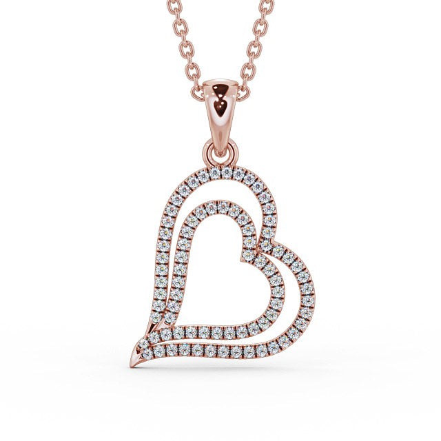 The Rose Pendant — Lab Diamond Heart Necklace 0.60ct
