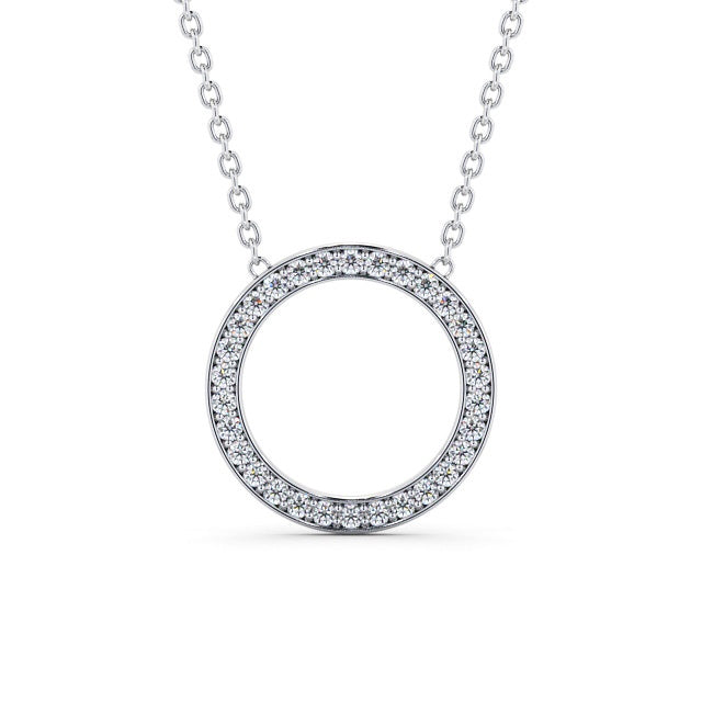 The Aria Pendant — Lab Diamond Halo Circle Necklace 0.40ct