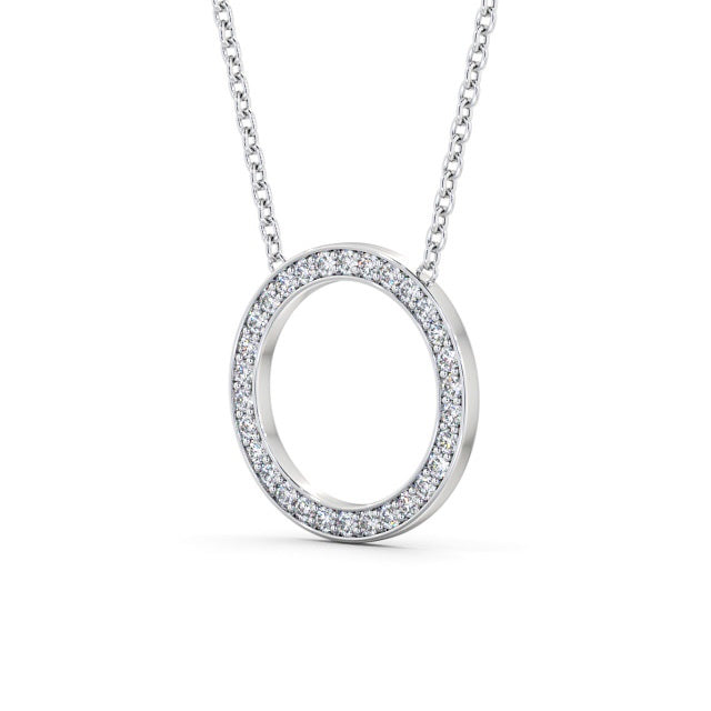 The Aria Pendant — Lab Diamond Halo Circle Necklace 0.40ct