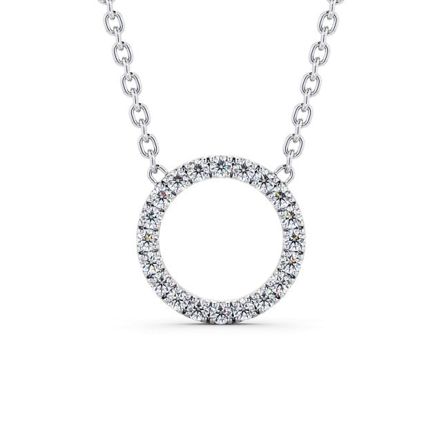 The Aria Pendant — Lab Diamond Halo Circle Necklace 0.35ct III