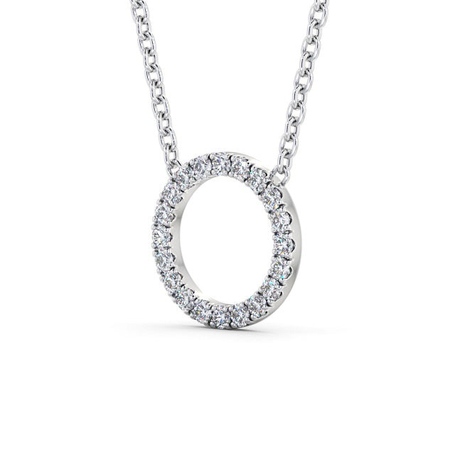 The Aria Pendant — Lab Diamond Halo Circle Necklace 0.35ct III
