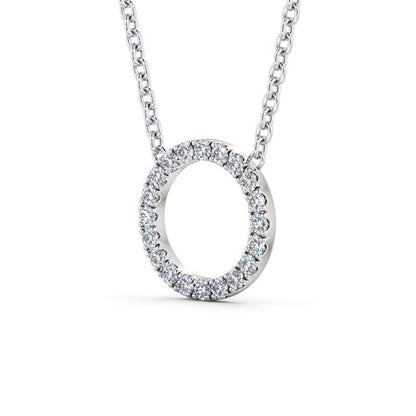 The Aria Pendant — Lab Diamond Halo Circle Necklace 0.35ct III
