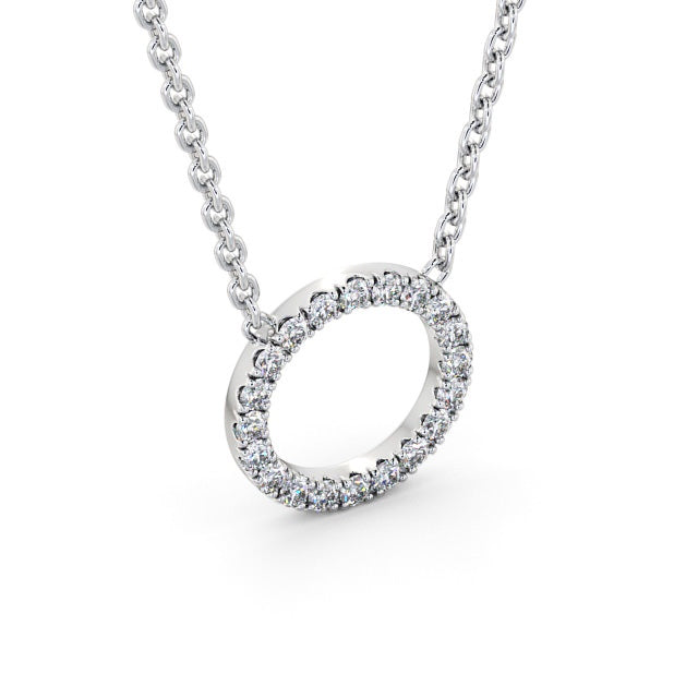 The Aria Pendant — Lab Diamond Halo Circle Necklace 0.35ct III