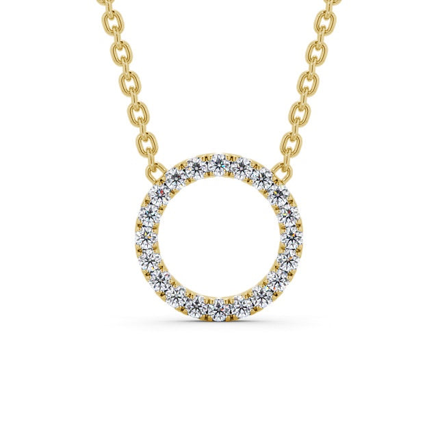 The Aria Pendant — Lab Diamond Halo Circle Necklace 0.35ct III