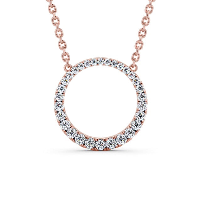 The Aria Pendant — Lab Diamond Halo Circle Necklace 0.35ct II