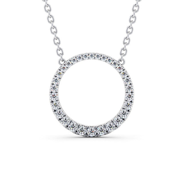 The Aria Pendant — Lab Diamond Halo Circle Necklace 0.35ct II