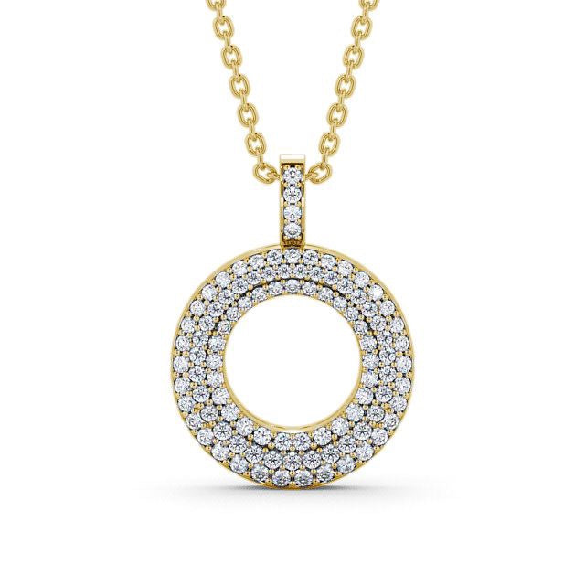 The Aria Pendant — Lab Diamond Halo Circle Necklace 0.75ct