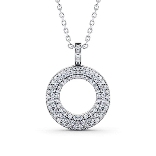 The Aria Pendant — Lab Diamond Halo Circle Necklace 0.75ct