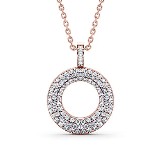 The Aria Pendant — Lab Diamond Halo Circle Necklace 0.75ct