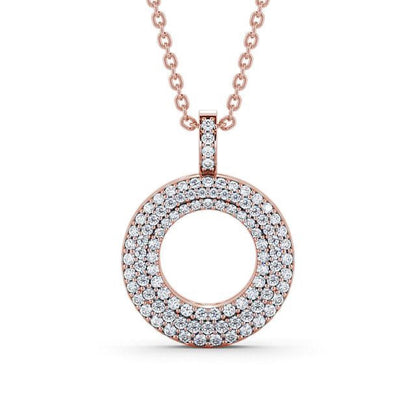 The Aria Pendant — Lab Diamond Halo Circle Necklace 0.75ct