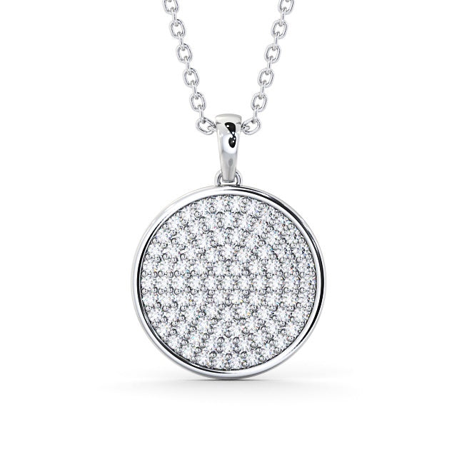 The Aria Pendant — Lab Diamond Halo Circle Necklace 0.60ct
