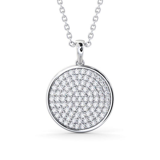 The Aria Pendant — Lab Diamond Halo Circle Necklace 0.60ct
