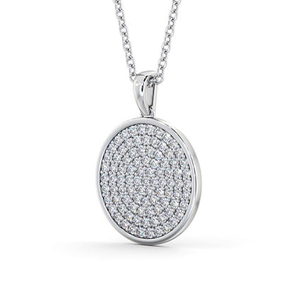 The Aria Pendant — Lab Diamond Halo Circle Necklace 0.60ct