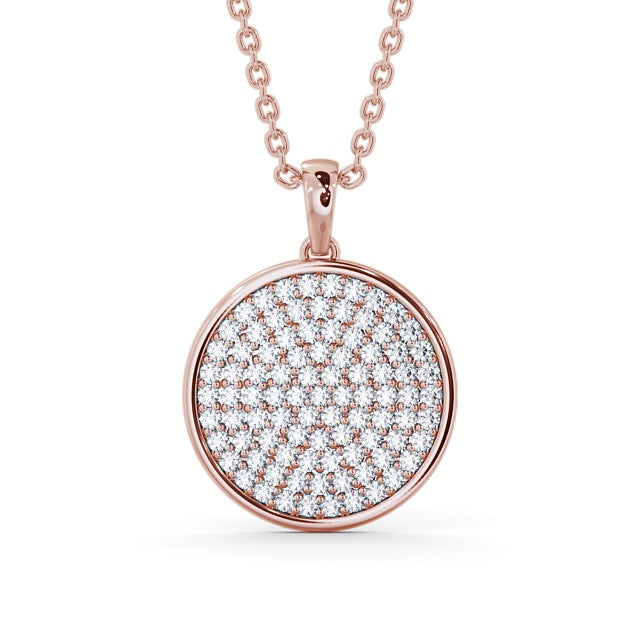 The Aria Pendant — Lab Diamond Halo Circle Necklace 0.60ct