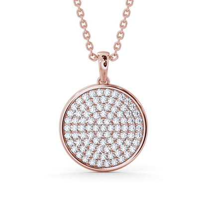 The Aria Pendant — Lab Diamond Halo Circle Necklace 0.60ct