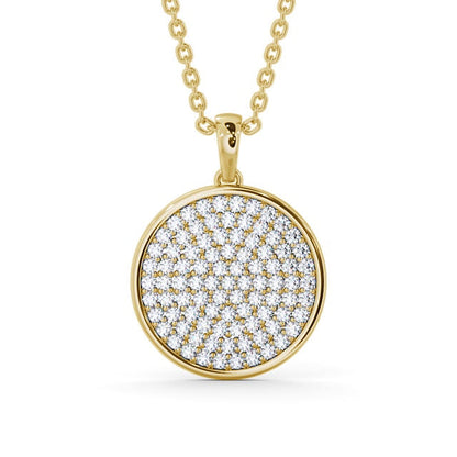 The Aria Pendant — Lab Diamond Halo Circle Necklace 0.60ct