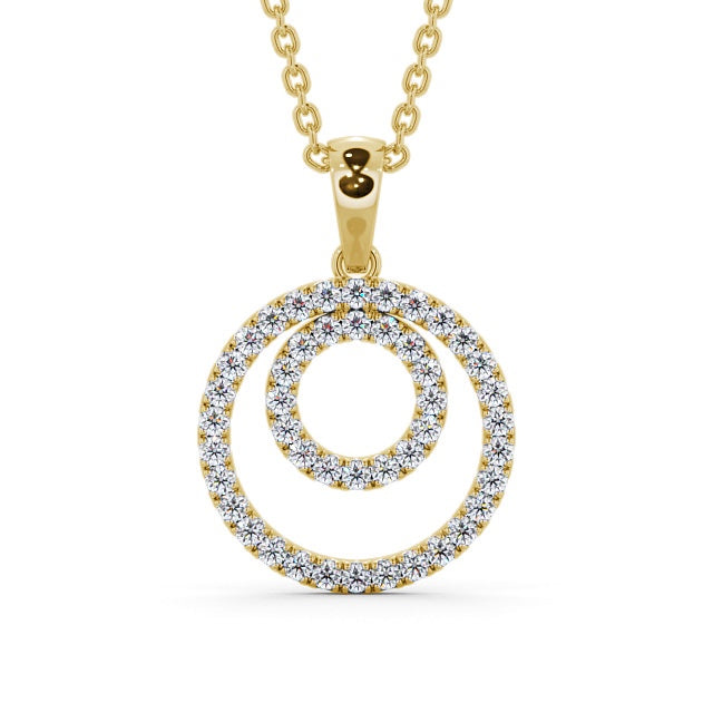 The Aria Pendant — Lab Diamond Halo Circle Necklace 0.55ct