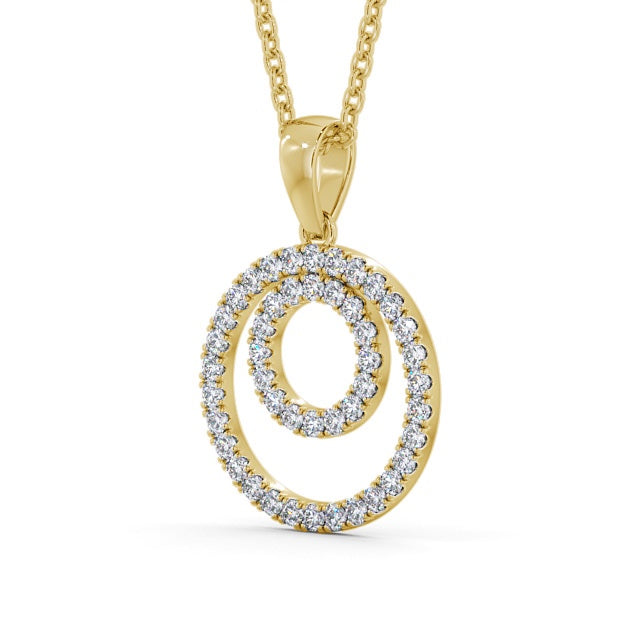 The Aria Pendant — Lab Diamond Halo Circle Necklace 0.55ct