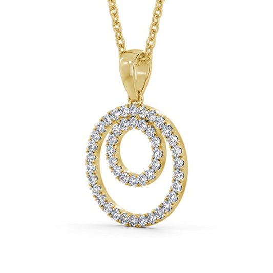 The Aria Pendant — Lab Diamond Halo Circle Necklace 0.55ct