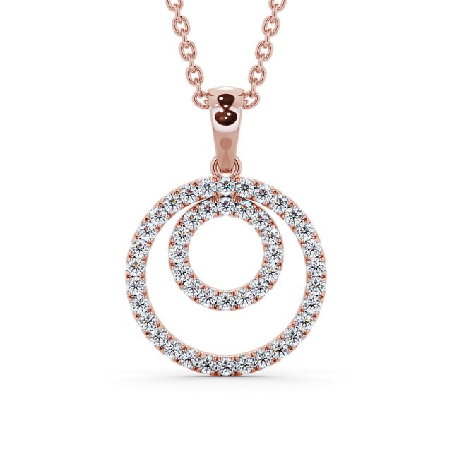The Aria Pendant — Lab Diamond Halo Circle Necklace 0.55ct
