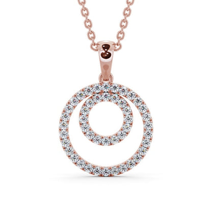 The Aria Pendant — Lab Diamond Halo Circle Necklace 0.55ct