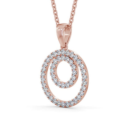 The Aria Pendant — Lab Diamond Halo Circle Necklace 0.55ct