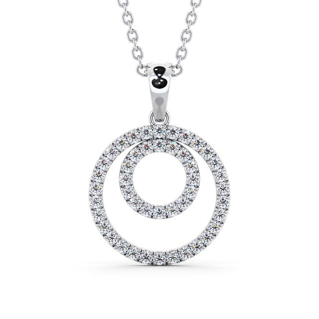 The Aria Pendant — Lab Diamond Halo Circle Necklace 0.55ct